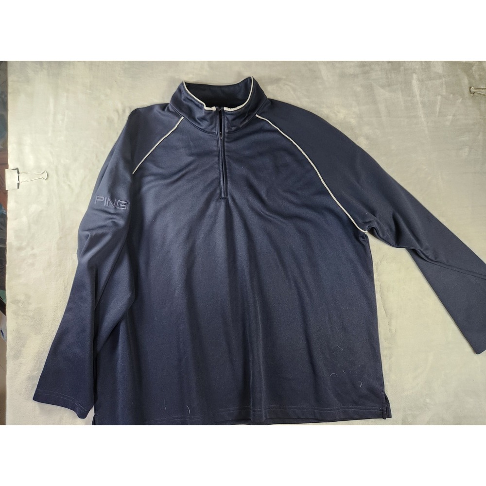 PING Collection 2XL 1/4 Zip Performance Dynamics‎ Pullover Navy MSRP $80